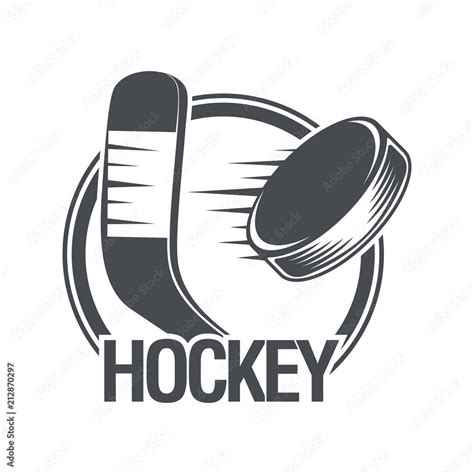 Vintage hockey icon in the old style. Vector eps 10 Stock Vector ...