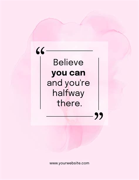 Pink Pastel Motivational Quote Poster - Venngage