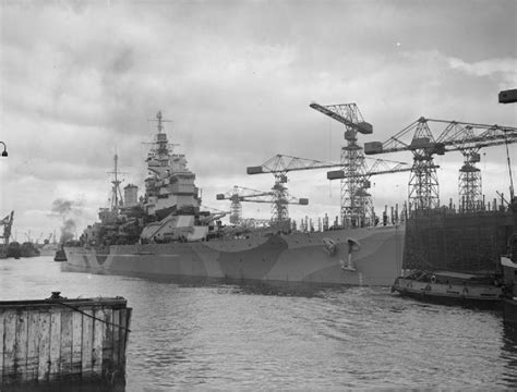 [Photo] HMS Howe at Govan, Scotland, United Kingdom, circa 1942 | World War II Database