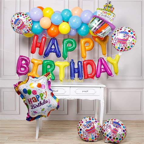 Greeting Cards & Party Supply Home & Garden Birthday Balloons Decoration Balloons Happy Birthday ...