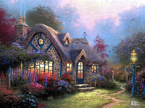 Classics Collection - Candlelight Cottage | Thomas kinkade art, Art ...