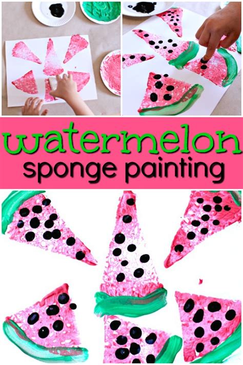 Watermelon Sponge Painting - Fantastic Fun & Learning