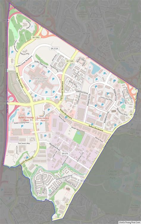 Map of Dulles Town Center CDP