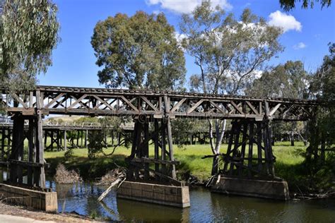 Australia, NSW, Gundagai, Bridge Stock Photo - Image of railway, architecture: 136601412