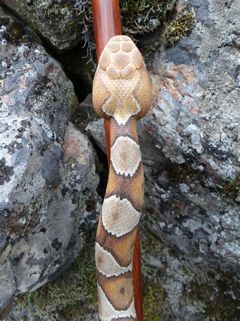 Copperhead Snake Walking Stick #38 | Walking sticks, Hand carved walking sticks, Handmade ...