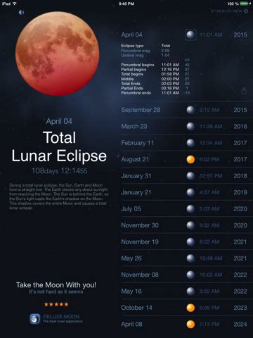Solar and Lunar Eclipses - Full and Partial Eclipse Calendar Download App for iPhone - STEPrimo.com
