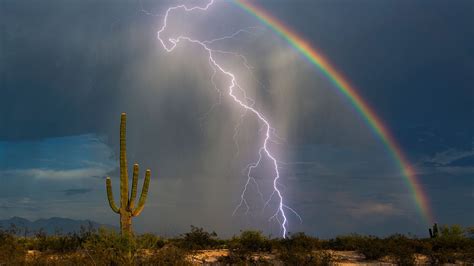 Stunning Photo Captures Lightning, Rainbow At Same Time | The Weather ...