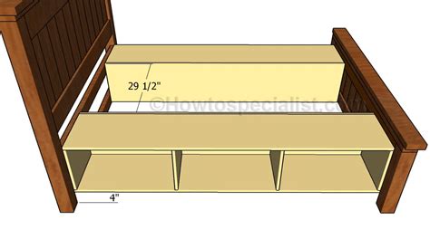 Queen size storage bed plans | HowToSpecialist - How to Build, Step by ...