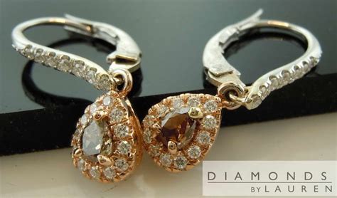 .69ctw Brown & Colorless Diamond Earrings