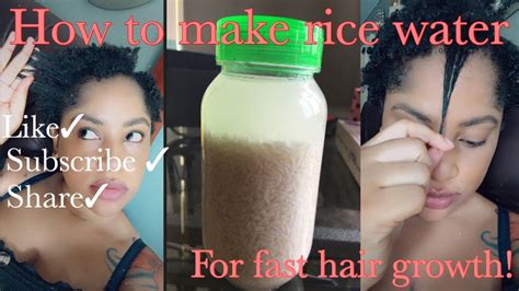 HOW TO MAKE RICE WATER FOR FAST HAIR GROWTH - YouTube