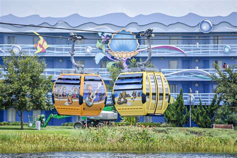 Unwrapped Disney Skyliner Gondolas Travel Over Hourglass Lake at Disney ...