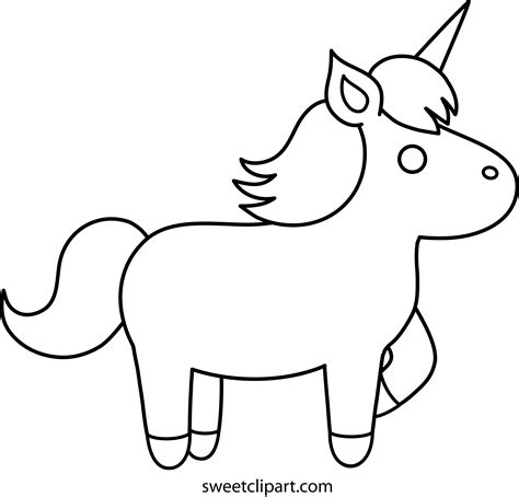 Unicorn Black And White | Free download on ClipArtMag