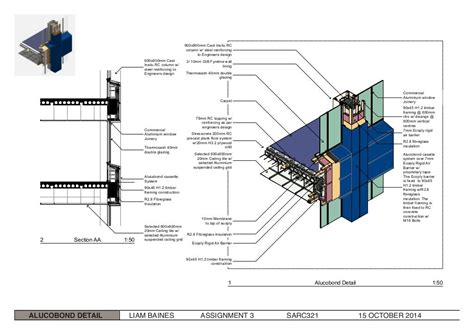 GSEducationalVersion 1 Alucobond Detail 1:50 2 Section AA 1:50 Selected 600x600mm 20mm Ceiling ...