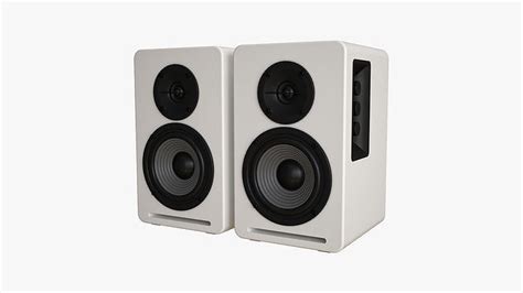 Bookshelf Speakers White 3D Model Collection | CGTrader