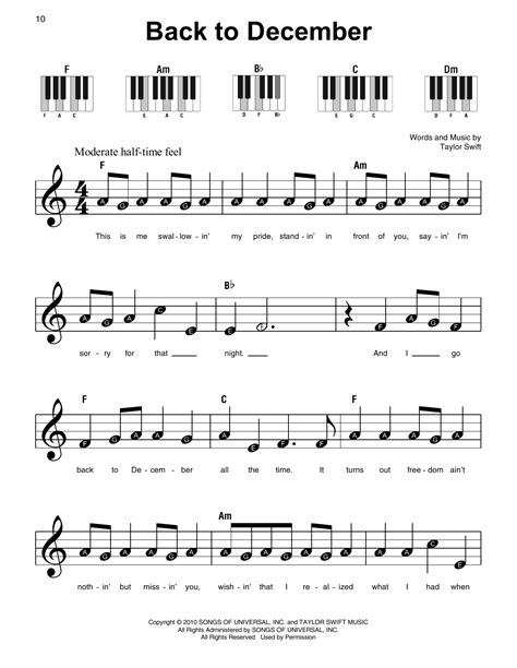 Taylor Swift Back To December Guitar Chords