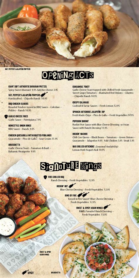 Rock & Brews Menu | OC Restaurant Guides