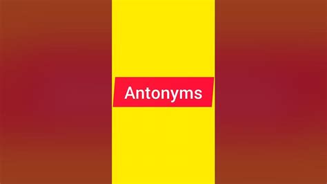 ANTONYMS in English #english #antonyms #english #shorts #youtubeshorts ...