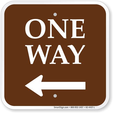 One Way Left Arrow Campground Sign, SKU: K2-4437-L