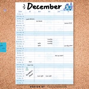 Printable Family Calendar 2023 Planner Wall Calendar Family - Etsy