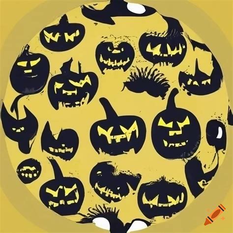 Silhouette painting of halloween theme