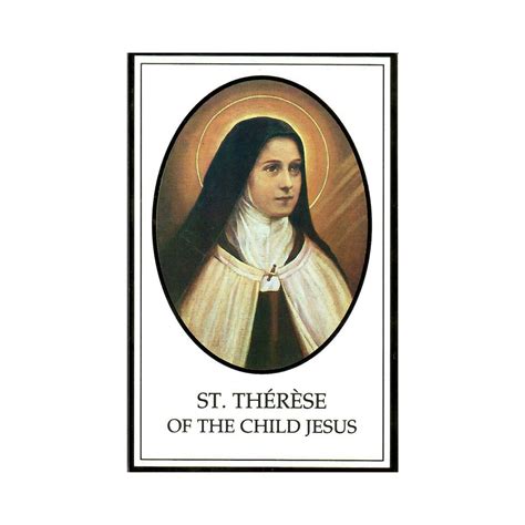 St. Therese Prayer Card - Society of the Little Flower - Canada