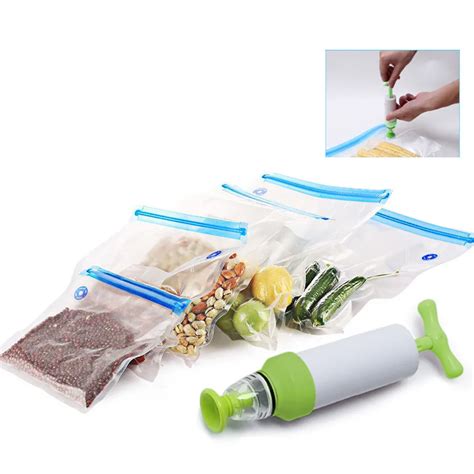 NEW Vacuum Sealer Vacuum bags For Food Storage With Pump Reusable Food ...