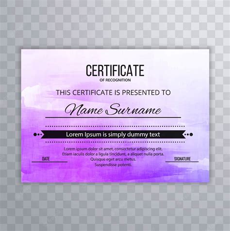 Premium Vector | Abstract colorful watercolor certificate ebackground