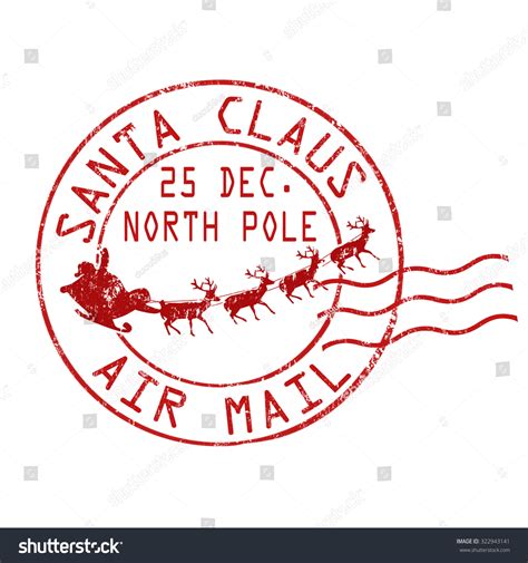 Santa Claus North Pole Stamp