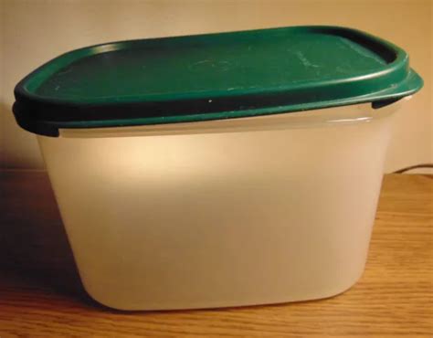 TUPPERWARE MODULAR MATES 8 Cup Sheer Container #1793 Forrest Green Lid #1792 -#2 $9.95 - PicClick