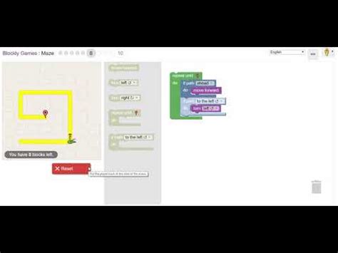 Blockly Games - Maze - Level 6 - YouTube