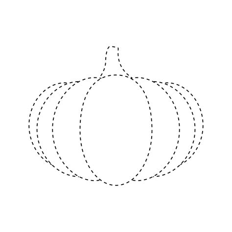 Pumpkin tracing worksheet for kids 10877183 Vector Art at Vecteezy