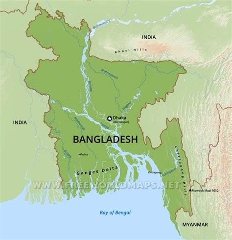 Bangladesh Physical Map