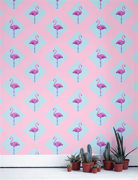 Vibrant Pink Flamingo Wallpaper – Adorable Home