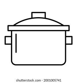 Vector Cooking Pot Outline Icon Design Stock Vector (Royalty Free) 2001005741 | Shutterstock