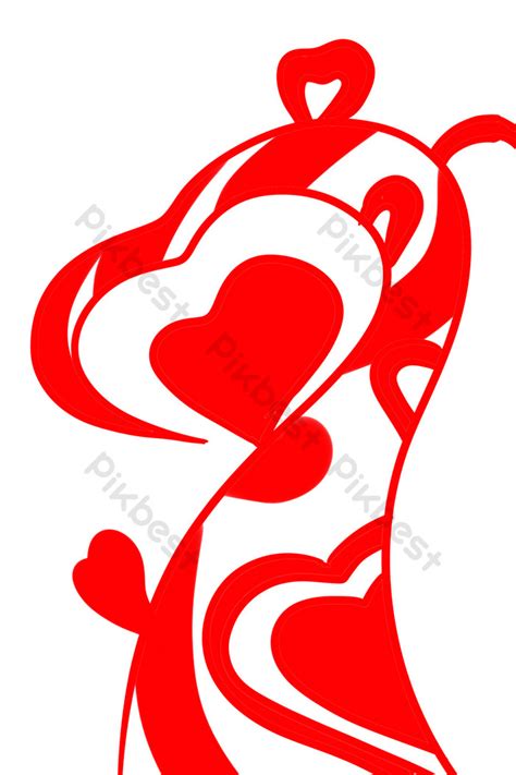 Drawing Red Love Tree Illustration PNG Images | PSD Free Download - Pikbest