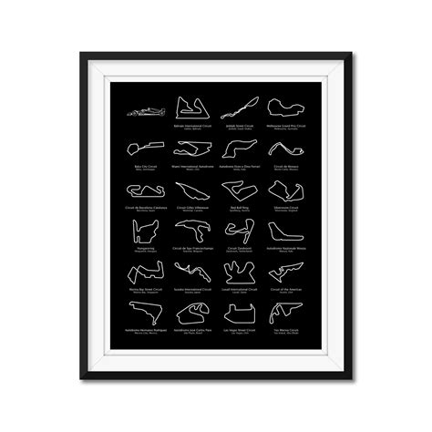 Buy F1 Race Track intended for Formula 1 Racing Fans for 2023 Circuits Gift Print Wall Art ...