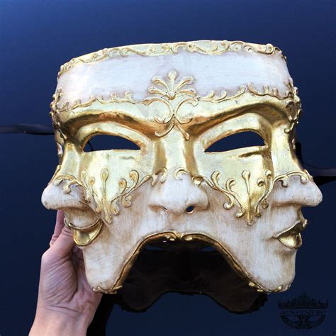 Mens Masquerade Mask, Three Face Mask, Mardi Gras Mask, Masquerade Mask ...