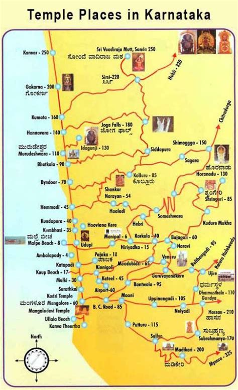 Karnataka Tour Map - Karnataka Heritage Tour II - Karnataka Travel ...