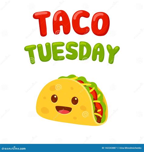 Taco Tuesday Table Top Vector Illustration | CartoonDealer.com #21285608