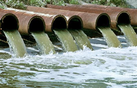 Polluted Industrial Effluent Discharging To Canal Photograph by Arterra/uig/science Photo Library