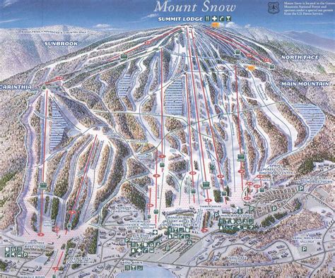 Mount Snow Trail Map 2001 - West Dover VT 05356 • mappery