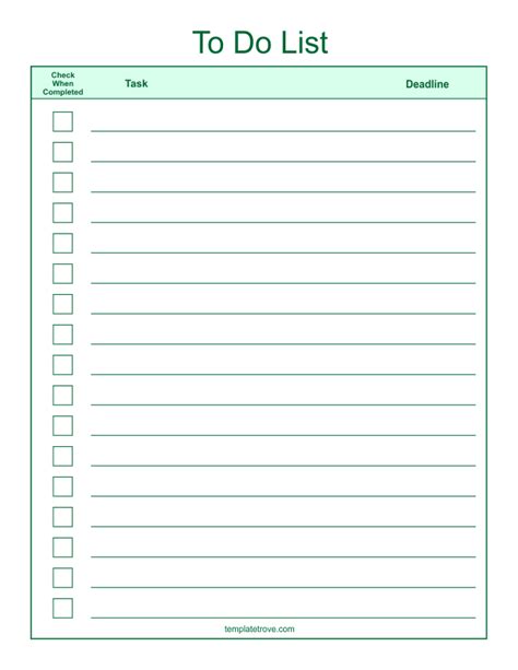 Checklist Templates