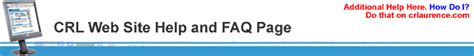 C.R. Laurence (CRL) Help and Faq Page