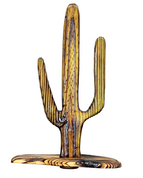 Shou Sugi Ban Wood Decorative Cactus Art - Carnegie 0014 — Korzen ...