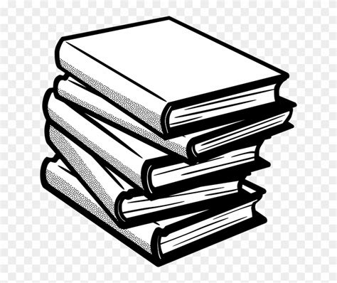 Explore Stack Of Books, Line Art And More - Books Clipart Black And White - Free Transparent PNG ...