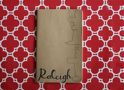 Raleigh Skyline, journal, handmade, custom, calligraphy notebook . . . . . #etsy #etsyshop # ...