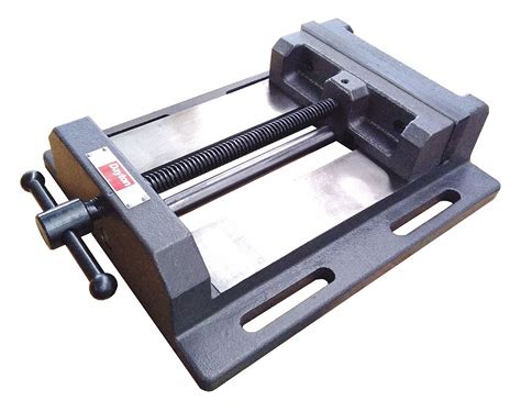 DAYTON Standard Drill Press Vise, Fixed Base, 8" Jaw Opening (In.), 8 ...