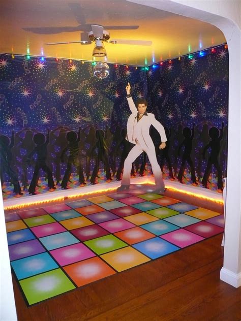 A disco dance floor via a mat for a birthday party. So much fun! *I ...