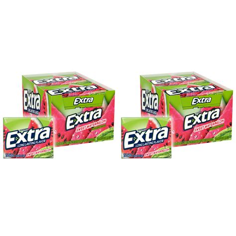 EXTRA Gum Sweet Watermelon Gum Sugarfree Chewing Gum, 15 Pieces Each Pack (Pack of 20) - Walmart.com