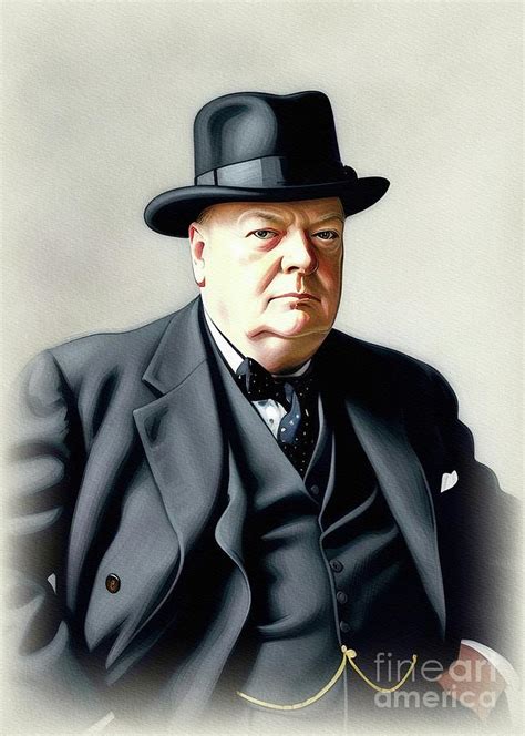 Winston Churchill, Prime Minister WWII Painting by John Springfield ...